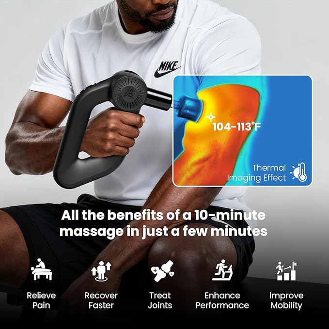 BOB AND BRAD D6 Pro Max+ Massage Gun with Heat and Cold